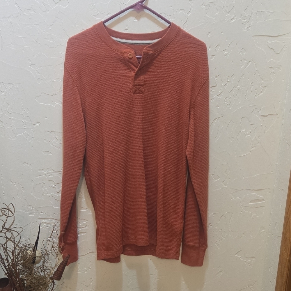 3/$10 Faded Glory Orange Crew Neck Top - Picture 1 of 6